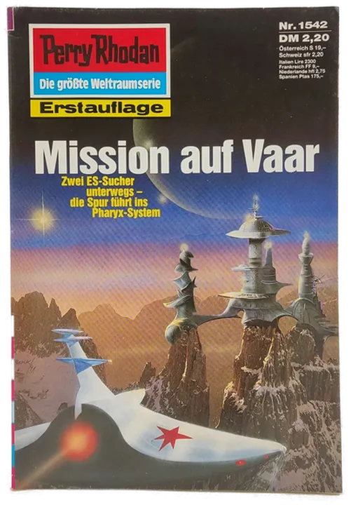 Romanheft Perry Rhodan Mission auf Vaar Erstauflage Nr. 1542 - Bild 1