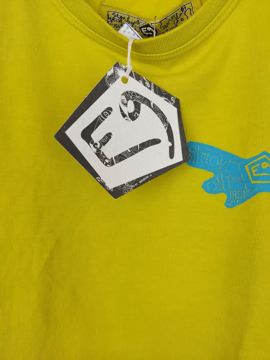 E9 Kinder T-Shirt gelbgrün - 92 - Bild 3