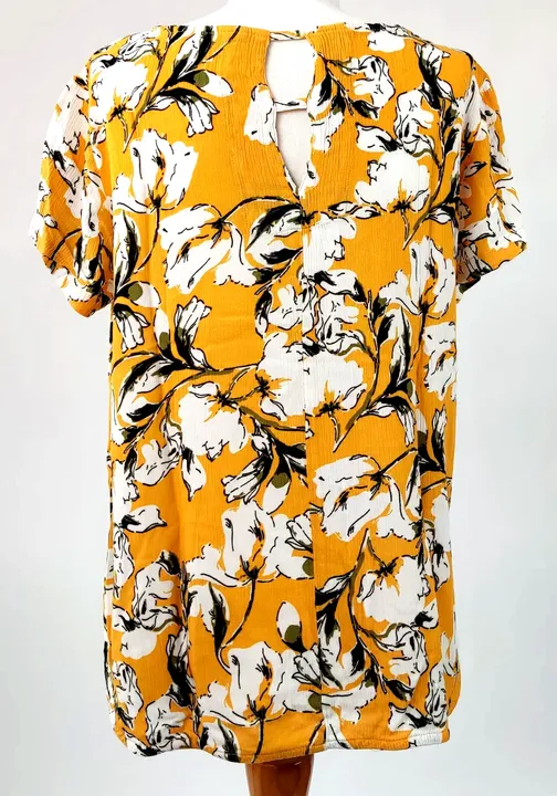 ICHI Damen Blusenshirt gelb mit Blumenmuster - M - Bild 2
