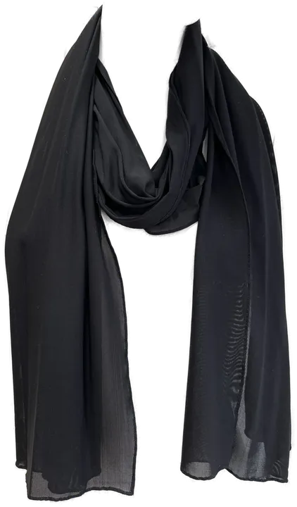 Schwarzer 200cm Damen-Schal in hochwertiger Qualität - Bild 1