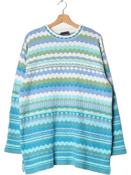 Babäm! - The Sweater Shop Vintage Damen Longpullover, blau - Gr. L  - Bild 1