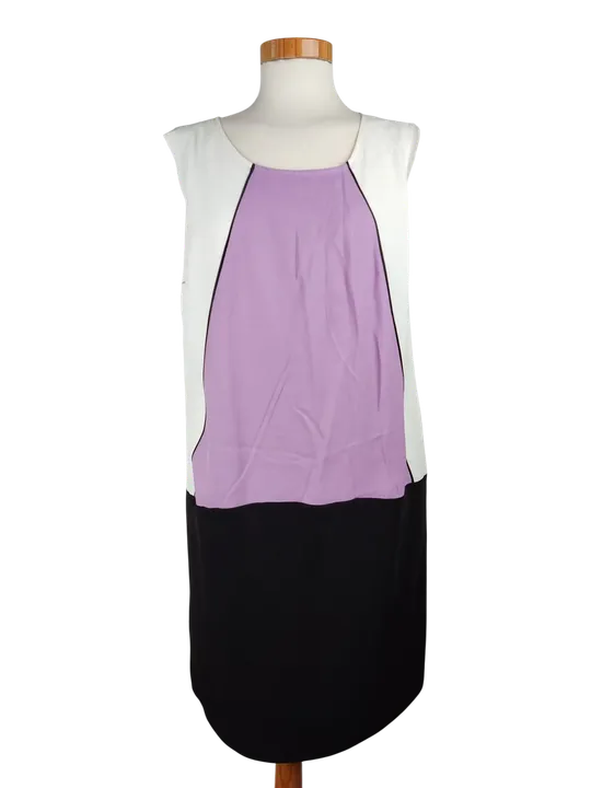 Axara Damen Midikleid, flieder/weiß/schwarz - Gr. 44/XL - Bild 1