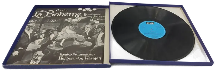 Langspielplatte Puccini – La Bohème (2LP Box) | Freni, Pavarotti, Karajan | DECCA Sonderauflage - Bild 2