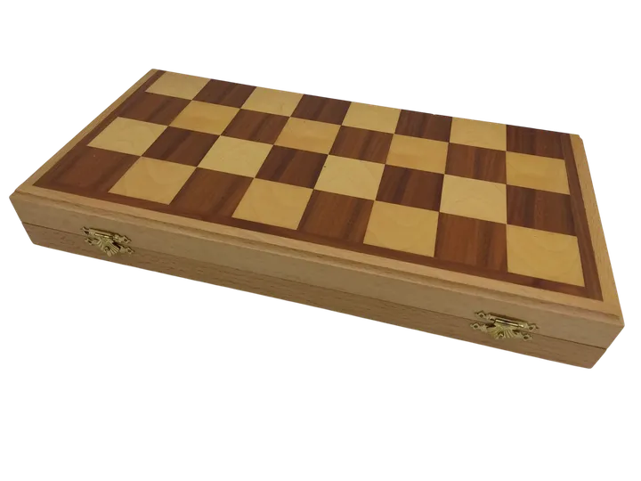 Schachspiel aus Holz - 35 x 35 cm  - Bild 3