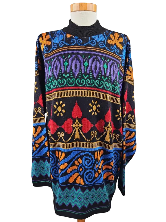 Vintage Damen Pullover, multicolor - Gr. M/38 - Bild 1