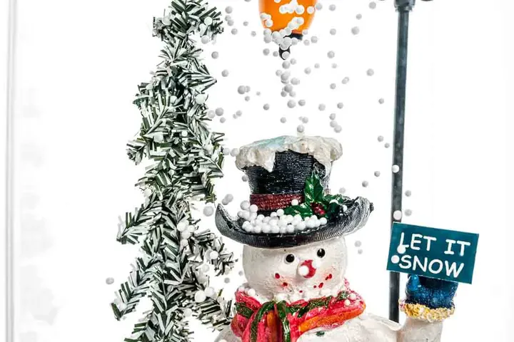 Weihnachten Schneemann mit Schneefall und Weihnachtsmelodien - Bild 2