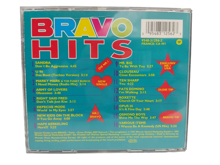 Bravo Hits Vol.1 mit Sandra (Re-Release 1998) - Bild 4