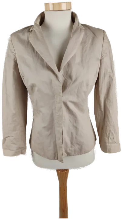 H&M Damen Blazer in Beige mit Knöpfen (ohne Gürtel), Gr. S - Bild 1