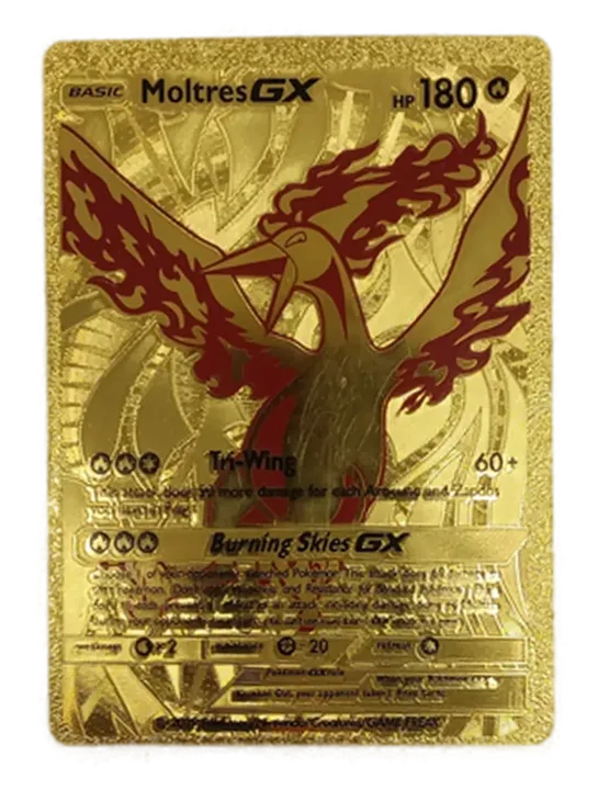  Pokémon Sammelkarte Goldfolie MoltresGX BASIC - Bild 1