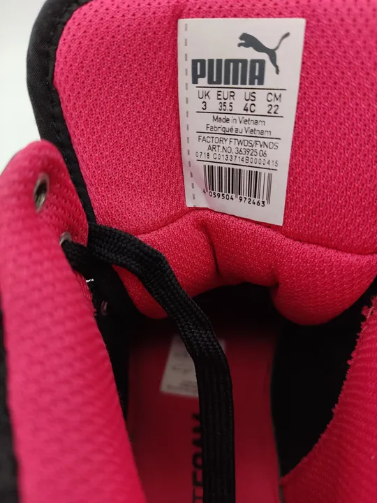 Puma Kinder Sneakers schwarz/pink Gr. 35.5 - Bild 4