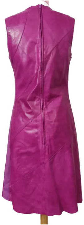 Cigno Nero Damen Zweiteiler Kleid mit Jacke aus Leder in pink Gr.36 - Bild 5