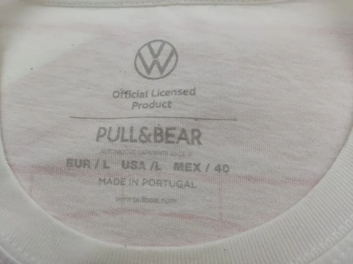 Pull & Bear Herren Shirt weiß Gr. L - Bild 3