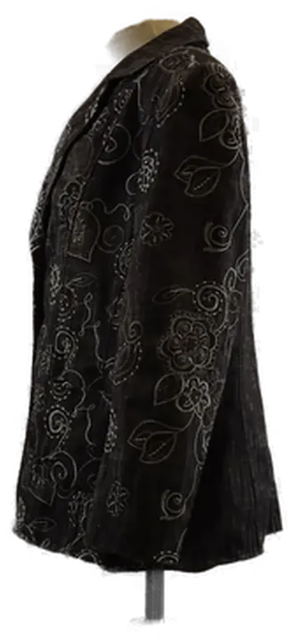Neuwertige bestickte Baumwoll-Damenjacke, Größe EUR 42, Herbstmode - Bild 2
