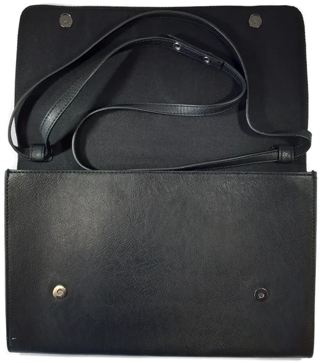 ESPRIT Damentasche Lederoptik mit Kunstfellbesatz schwarz - Bild 3