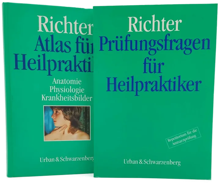 Atlas für Heilpraktiker / Prüfungsfragen für Heilpraktiker - Isolde Richter, 2 Bände - Bild 1