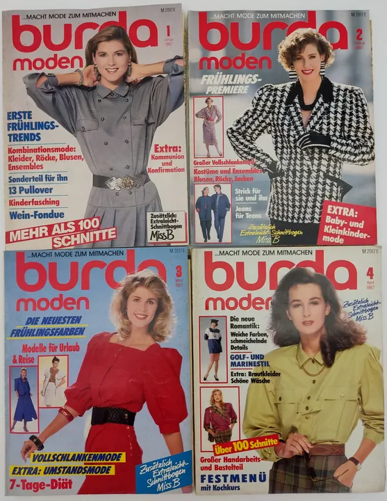 Burda Modezeitschrift 8 Hefte 1987 - Bild 1