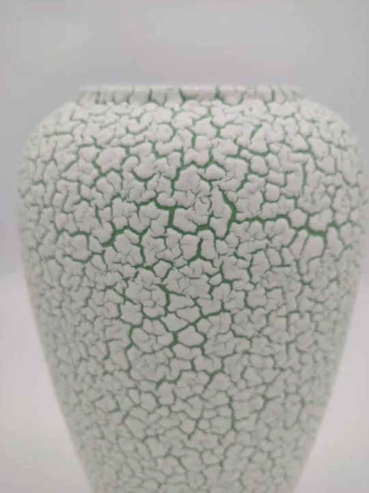 Dekorative Vintage-Vase weiss/grün gesprenkelt - Höhe 40 cm - Bild 3