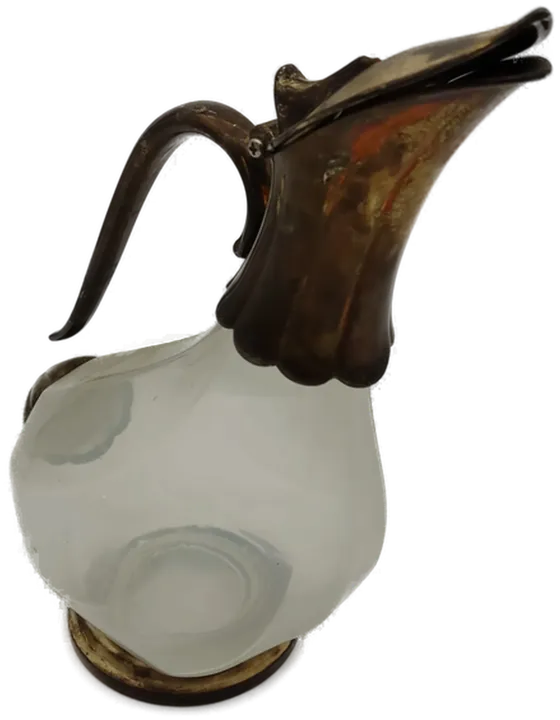 Entenschnabelkaraffe - Glas versilbert (oxidiert) - Bild 3