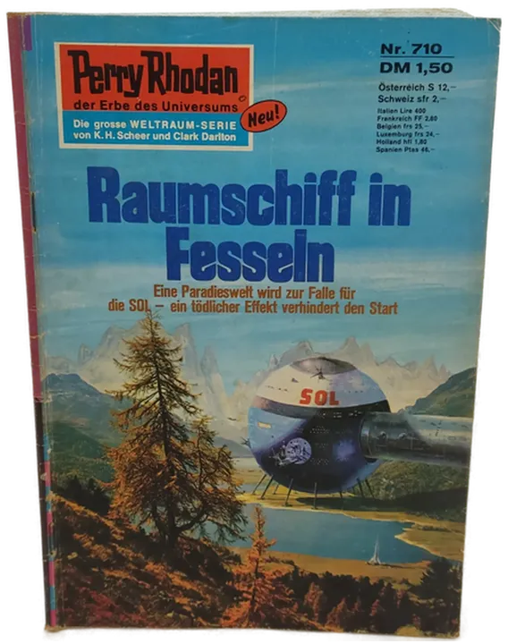 Romanheft Perry Rhodan Raumschiff in Fesseln Erstauflage Nr.710 - Bild 1