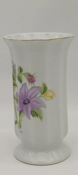 Porzellan - Vase mit Blumendekor - Bild 5