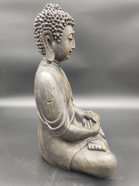Dekorative Buddha-Figur / sitzend - Dunkelbraun - Bild 6