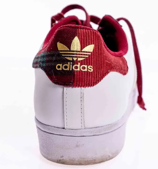 Adidas Superstar Herrensneaker in weiß-rot, Größe 44 2/3 - Bild 5