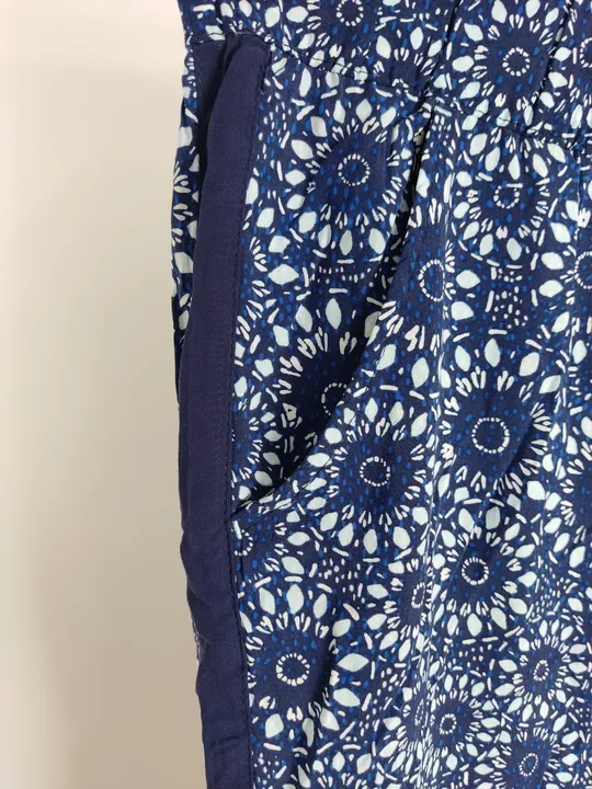 Hose, lang mit Gummizugbund, blau/weiß gemustert, Größe XL - Bild 2