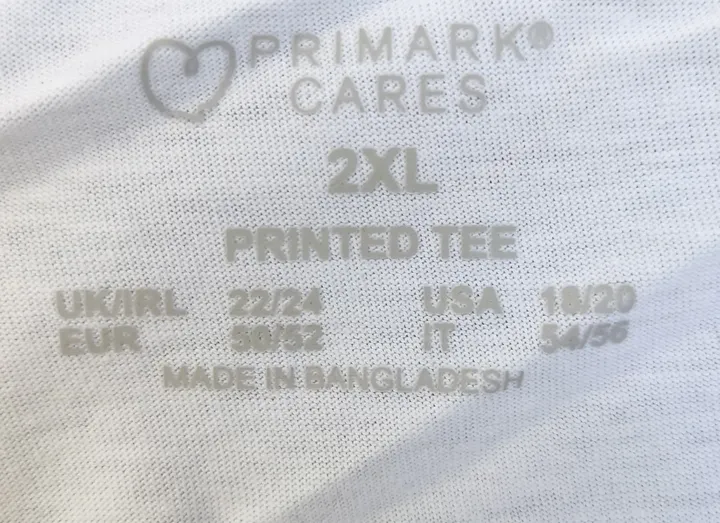 PRIMARK Herren T-Shirt weiß mit Motiv - 2XL 50/52 - Bild 4