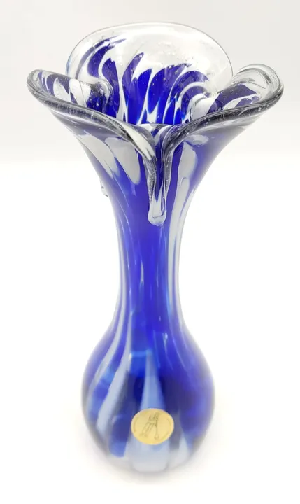 Vase Mundgeblasen, blau  - Bild 2