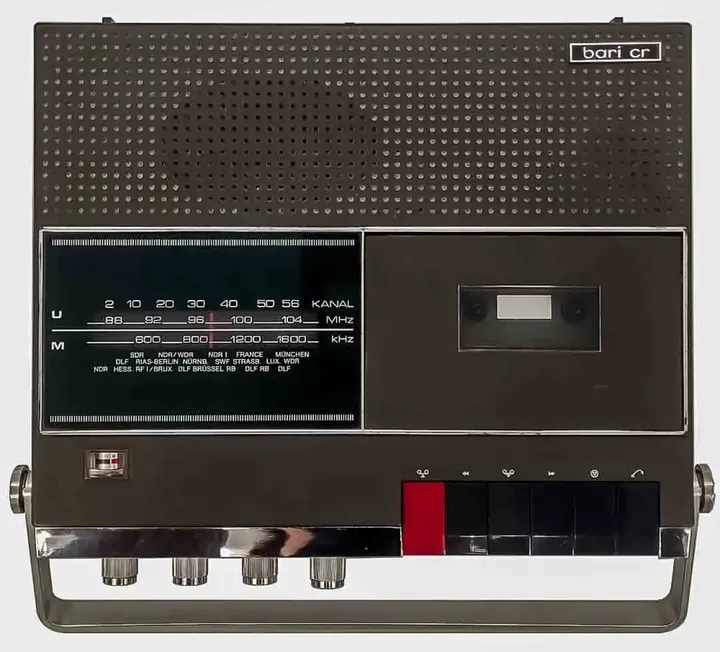 Blaupunkt Bari CR 7652030 Retro Kofferradio mit Kassettenrekorder- und Radiofunktion - Bild 1