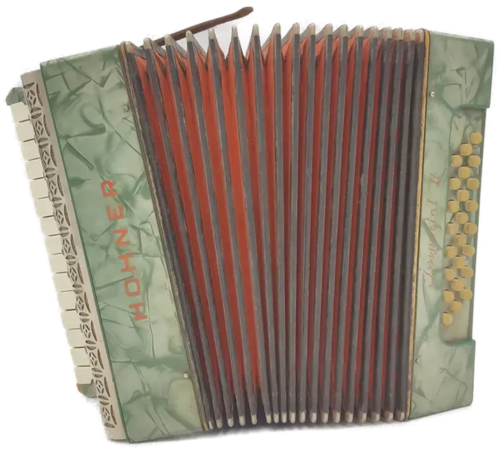 HOHNER Vintage Akkordeon für Kinder grün/ rot  - Bild 2