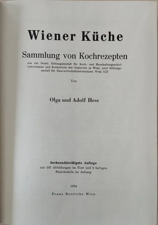 Wiener Küche - Olga Hess, Adolf Hess - Bild 2