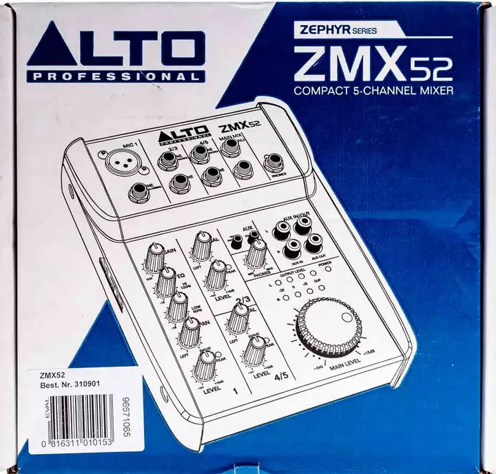 ALTO Professional ZMX 52 Analoges Mischpult / 5-Kanal-Mixer - Bild 5