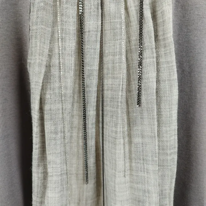 Fabiana Filippi - Graues Oberteil mit Kettendetails - XXL, 94% Baumwolle, 6% Lycra - Bild 4