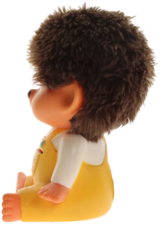 Monchhichi Spardose – ca. 13 cm – gelber Overall – Vintage Sammelfigur „Monchhichi Bank“ - Bild 2