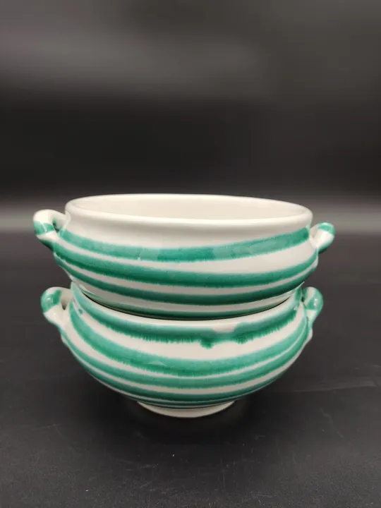 Gmundner Keramik Schale/Suppenteller grün geflammt - Bild 2