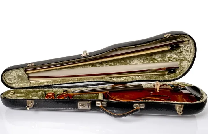 Musikinstrument Antike Vogtländische Manufakturgeige mit Modellbezeichnung ca. 1900 - Geige - Violine - Bild 4