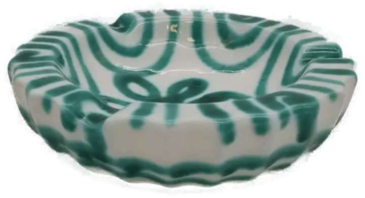 Gmundner Aschenbecher „Grün Geflammt“, Ø 16 cm - Bild 1