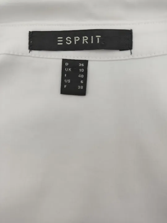 Esprit Damen- Hemd Bluse weiss - S/36 - Bild 6