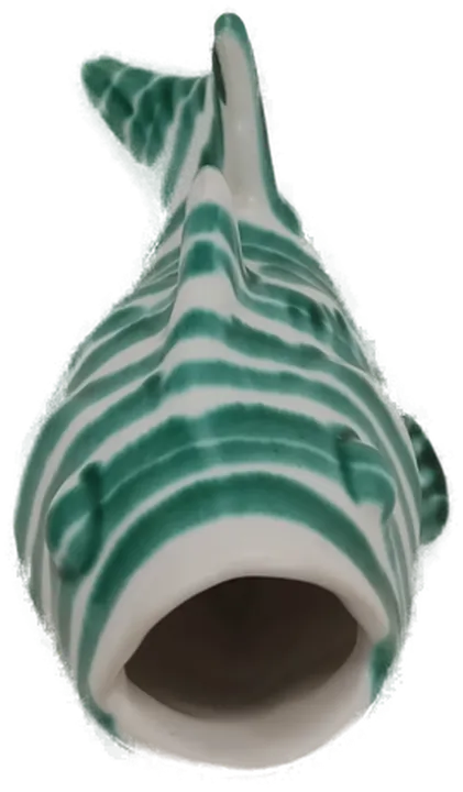 Gmundner Gluckfisch „Grün Geflammt“, ca. 11 cm hoch - Bild 2