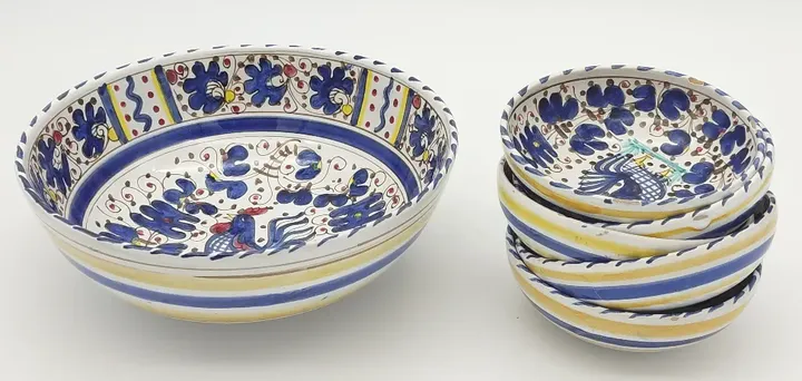 Keramikschüssel Set 6tlg. blau/ gelb/ weiß  - Bild 4