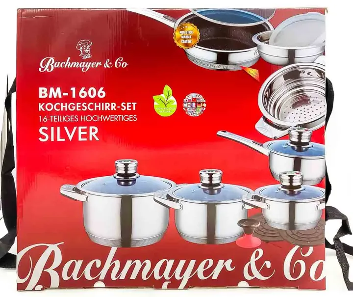 Bachmayer & Co BM-1606 Kochgeschirr-Set 16-teilig - Bild 1