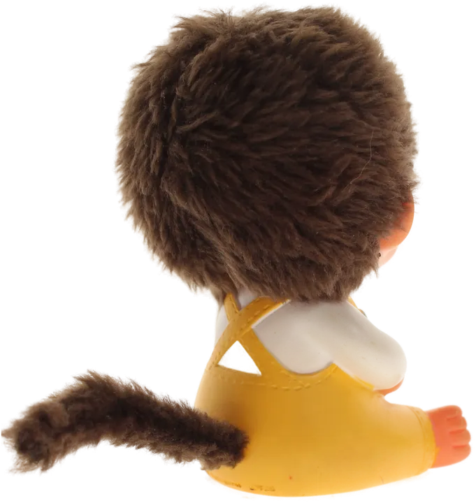Monchhichi Spardose – ca. 13 cm – gelber Overall – Vintage Sammelfigur „Monchhichi Bank“ - Bild 3