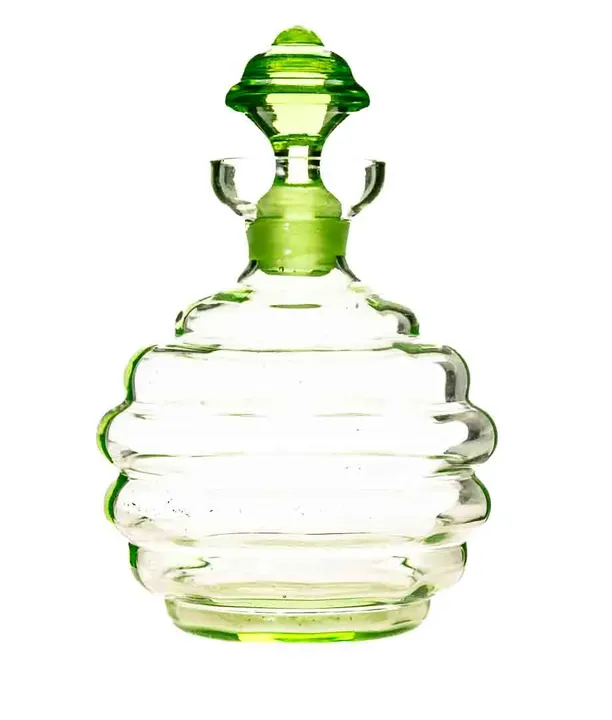 Glas Flasche mit Stöpsel Grün ca 16cm Öl/Essig  - Bild 1