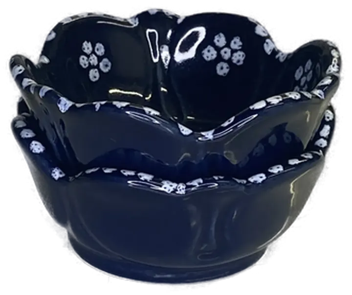 Gmundner Keramik - Schüsserl Blumenform - Dirndl Blau  - Bild 1
