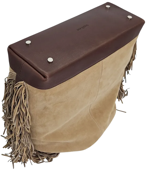 Max V. Koenig Damen Handtasche mit Fransen, braun - groß - Bild 3