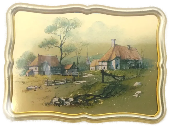 Abbild eines Dorfs, gerahmt  - Bild 2