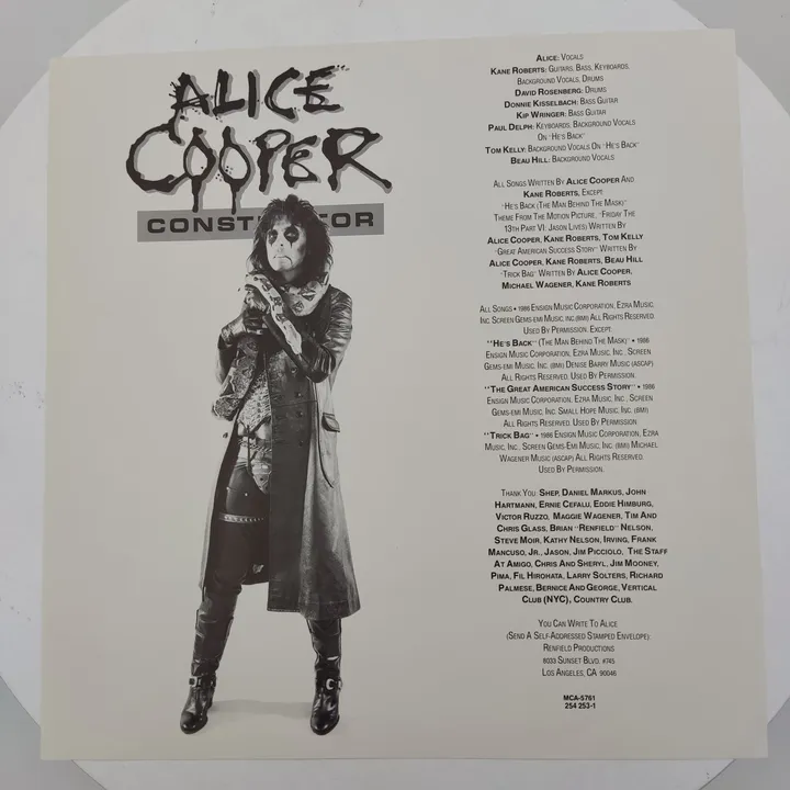 Langspielplatte - Alice Cooper - Constrictor - Bild 3