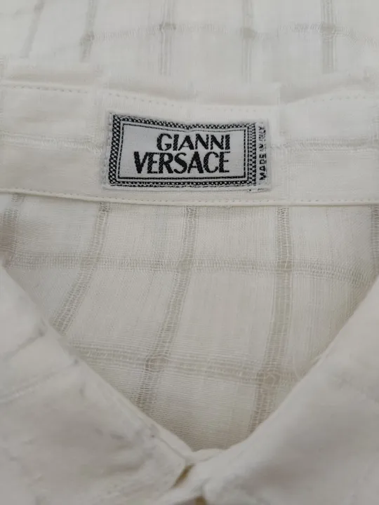 Versace Herren Hemd weiß Gr. 50/L vintage - Bild 2