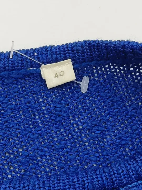 Damen Pullover blau mit schimmernden Details - 40  - Bild 4